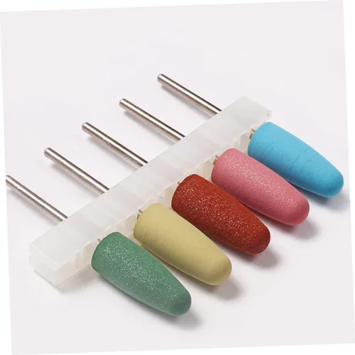 Miniatura 3 de 10 piezas de pulidor de uñas de salón de manicura suministros de arte de uñas brocas de goma brocas de lijado de uñas brocas de manicura brocas