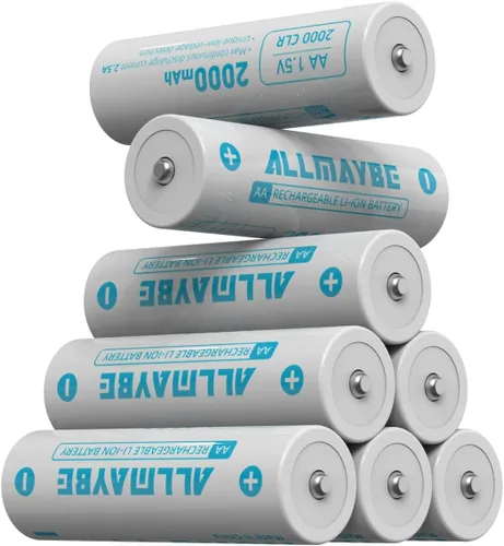 Miniatura 2 de XTAR - Batería recargable AA de 1.5 V, 2000 mAh, baterías de iones de litio AA con cargador (LC8+8 unidades 1.5 V 2000 mAh)