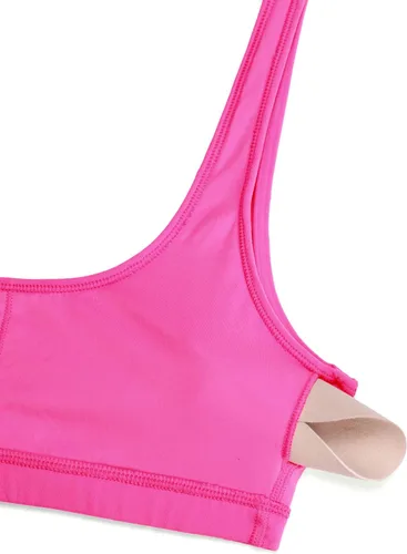 Miniatura 9 de CRZ YOGA Butterluxe - Mini brasier para mujer, cuello redondo, de bajo impacto, inalámbrico, deportivo, yoga, acolchado, para entrenamiento