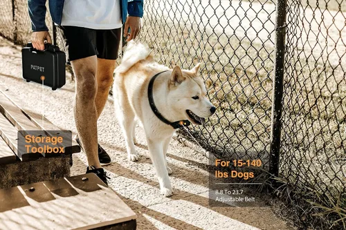 Miniatura 2 de PATPET Collar de choque de perro para 2 perros, collar E de rango de 3/4 millas para entrenamiento de perros con 3 modos de entrenamiento, collar