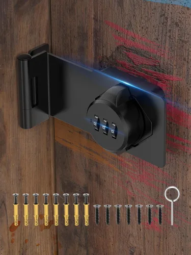 Cerraduras de cerradura de contraseña para gabinete, cerradura de puerta de granero de 90 grados, cerradura de combinación de seguridad para el