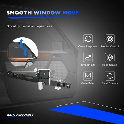 Miniatura 6 de Regulador de ventana, compatible con BMW 3 E90 E91 2006-12 323i 325i 325xi 328i 328xi 330i 330xi 335d 335i 335xi xDrive M3 BMW 3 Elevaluna trasero
