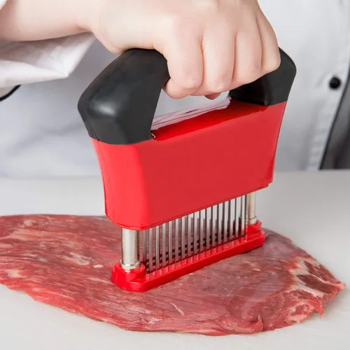 Miniatura 6 de Chef Master Herramienta ablandadora de carne, máquina ablandadora de carne de mano con cuchillas de aguja de acero inoxidable, afilada para filetes