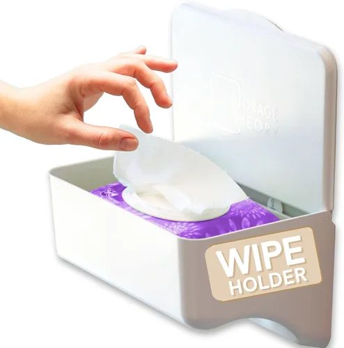 Miniatura 13 de Soporte para toallitas para baño – Organizador adhesivo de montaje en pared para toallitas húmedas – Estante de toallitas de inodoro de baño