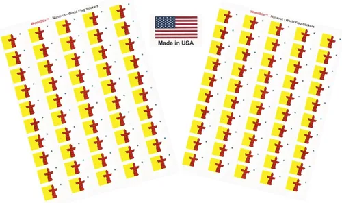 Miniatura 244 de 100 calcomanías de la bandera de Alaska; 1.5" x 1" hechas en Estados Unidos, calcomanías autoadhesivas de la bandera del estado para álbumes