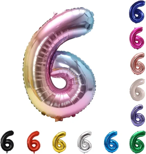 Miniatura 153 de YPSelected Globo grande de 32 pulgadas de helio con números 0-9 de papel de aluminio azul para cumpleaños, bodas y fiestas (Azul, 3)