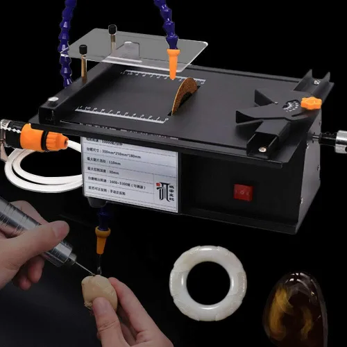 Miniatura 2 de Máquina de pulir de jade, máquina pulidora de jade de joyería, máquina de tallado de cincel ajustable de 7 velocidades, 110 V, grabado eléctrico