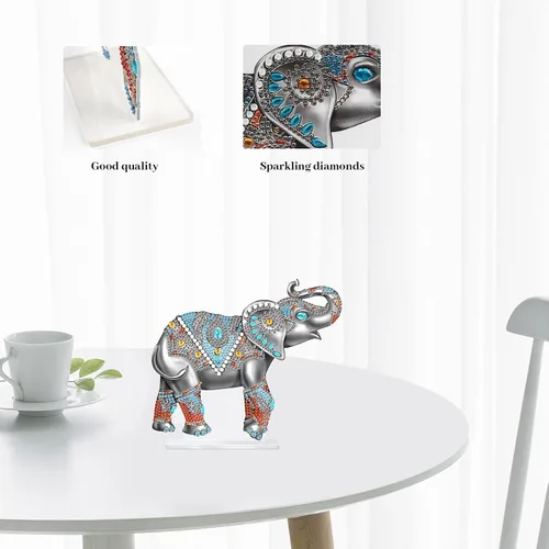 Miniatura 7 de Kits de adornos de escritorio de pintura de diamante para adultos, ángel mamá, sosteniendo bebé, arte de diamante por números, decoraciones