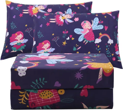 Miniatura 32 de JSD Juego de sábanas de dinosaurio para niños, tamaño individual, 3 piezas, sábanas de microfibra con estampado suave para niños y niñas, bolsillo