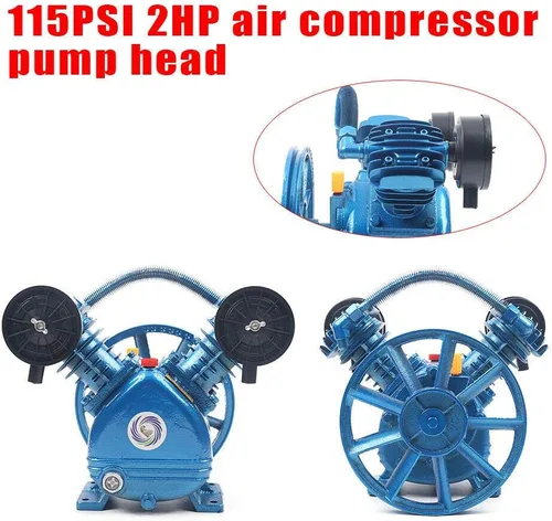 Miniatura 3 de Munsinn 2HP 115PSI doble cilindro V-tipo compresor de aire bomba bomba herramientas de aire 1.5KW