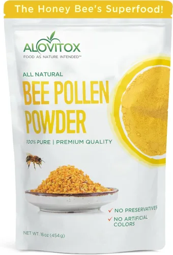 Miniatura 10 de Alovitox Gránulos de Polen de Abeja 8 Oz Polen de Abeja 100% Puro y Orgánico para Dragones Barbudos Superalimento Polen de Abeja Orgánico