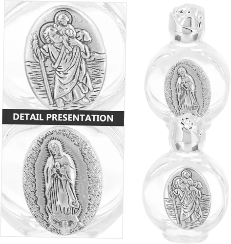 Miniatura 4 de ABOOFAN 6 unidades para aceite Jesús cristiano oro Pascua aceites tonos decoraciones contenedor agua esencial vidrio festival recargable bautismo