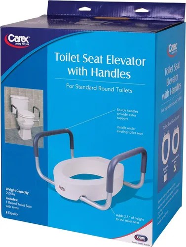 Miniatura 9 de Asiento elevador de inodoros de Carex Health Brands con asas para inodoros redondos estándares