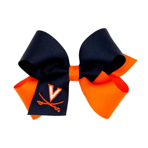 Miniatura 39 de Divine Creations - Lazo para el pelo de dos tonos para niñas con temática universitaria para el día del juego, por Wee Ones en un clip WeeStay