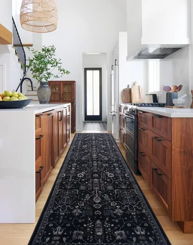 Miniatura 12 de GLN Rugs Traditional Collection - Alfombra de felpilla lavable a máquina, tradicional, antideslizante, alfombra de felpilla de pelo bajo, para sala