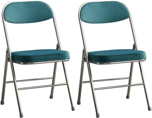 Miniatura 40 de Sillas de comedor modernas, silla auxiliar tapizada para el hogar, con acabado mate, silla de comedor plegable con respaldo abierto, silla sin