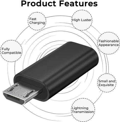 Miniatura 3 de Paquete de 3 adaptadores USB C a Micro USB, USB tipo C hembra a micro USB macho, sincronización de datos compatible con Samsung Galaxy S7 S6 Note 5