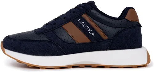 Miniatura 3 de Nautica Zapatos deportivos de moda Oxford cómodos con cordones para niños y niñas (niños grandes, niños pequeños, niños pequeños)