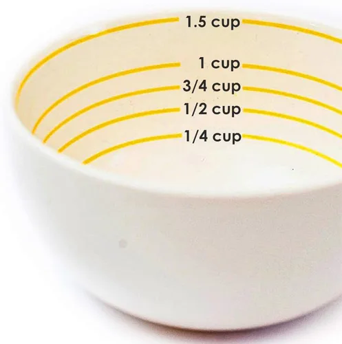 Uba Cuenco de control de porciones (PORCELANA) para medir, dieta bariátrica, diabetes y alimentación saludable