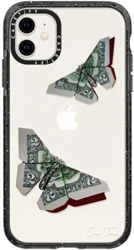 Miniatura 118 de CASETiFY Impact - Funda para iPhone 11 - Flower Power Retro - Negro Transparente