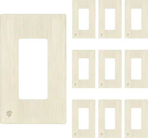 Miniatura 33 de ENERLITES Placas Decorativas de Pared sin Tornillos Cubiertas de Tomacorrientes Seguras para Niños, Tamaño 2-Gang 4.68" H x 4.73" L, Policarbonato