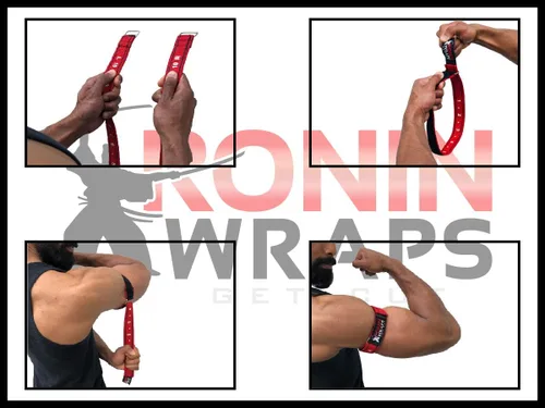 Miniatura 5 de Ronin Wraps Razor Edition Bandas rígidas de oclusión BFR para entrenamiento de la parte superior del cuerpo Entrenamientos de restricción