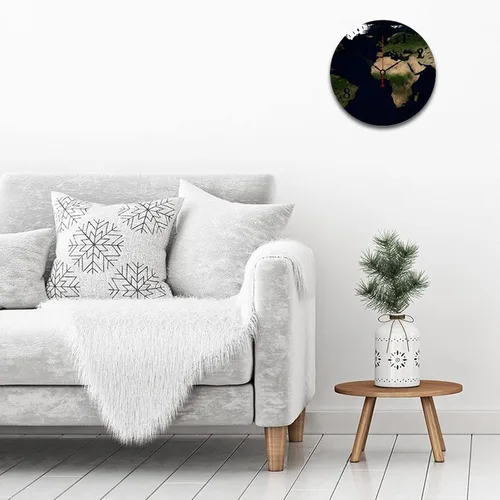 Miniatura 17 de Reloj de pared de madera con mapa del mundo antiguo, estilo nostálgico, Atlas histórico, diseño vintage, impresión de madera, reloj de pared