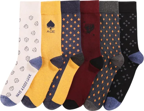 Miniatura 80 de TOEJYJ Calcetines de vestir divertidos para hombre, paquete de calcetines casuales divertidos, coloridos calcetines de algodón a rayas, talla 10-13