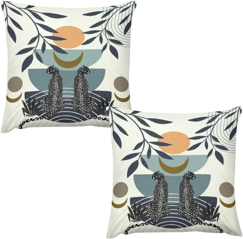 Miniatura 35 de Juego de 2 fundas de almohada florales retro de los años 70, Groovy Funky Hippie Flor Naranja Estética Boho Fundas de Almohada de 16 x 16 pulgadas