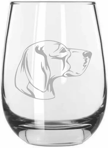 Miniatura 322 de Sakhalin Husky Dog - Copa de vino grabada personalizada de 15.25 onzas sin tallo