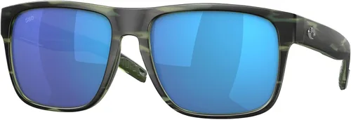 Miniatura 12 de Costa Man - Gafas de sol con montura negra mate, lentes de espejo verde, 2.323 in