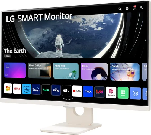 Miniatura 2 de LG 27SR50F-W Monitor inteligente de 27 pulgadas FHD (1920 x 1080), pantalla IPS, webOS 23, HDR 10, x2 altavoces incorporados, AirPlay 2, pantalla