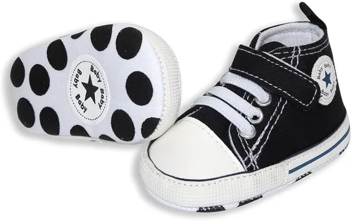 Happy Dino Tenis unisex para bebés suaves sin corbata suela antideslizante zapatos de lona para primeros caminos elegantes zapatos para recién