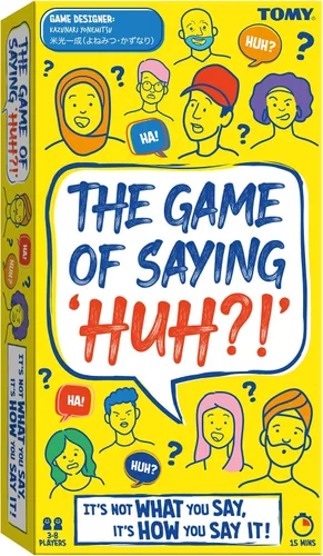 Miniatura 3 de TOMY The Game of Saying 'Huh?!' - Juegos de cartas de impresiones de voz - Divertido juego de fiesta de actuar y adivinar - Juegos de mesa