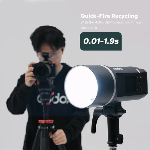 Miniatura 4 de Godox AD600BM II AD600 BM II - Estroboscópico de flash para exteriores, portátil 600Ws 2.4G 1/8000 HSS Monolight, 0.01-1.9s Reciclaje, lámpara LED