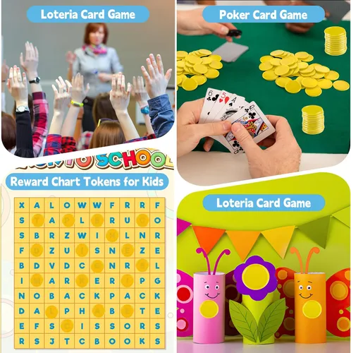 Miniatura 7 de Coopay Fichas de póquer de plástico de 1 1/2 pulgadas, contadores de aprendizaje, discos de conteo de fichas de bingo, marcadores para práctica