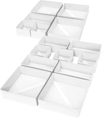Miniatura 38 de DIMJ Organizador de cajones para ropa, paquete de 6 unidades, organizadores plegables para bebé, organizador de almacenamiento y cómoda