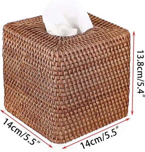 Miniatura 5 de Sumnacon Cubierta cuadrada de la caja del tejido de la rota para el cuarto de baño, la cocina