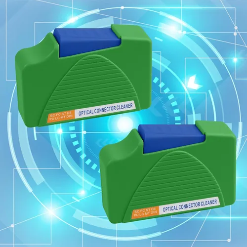 Miniatura 10 de 1 caja de limpieza de fibra óptica FTTH caja limpiadora de fibra -para FC, SC, LC y ST caras finales y conectores ópticos -Más de 500 veces hisopo