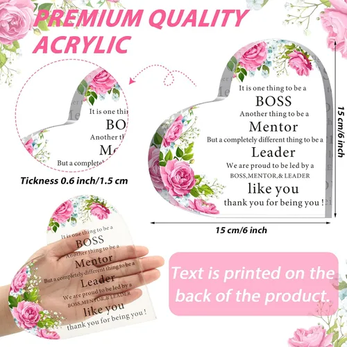 Miniatura 3 de Yulejo Regalos de jefa para mujer, decoración de escritorio de oficina, citas inspiradoras, regalos de cumpleaños, recuerdo de agradecimiento