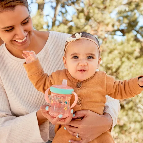 Miniatura 5 de The First Years - Vaso para beber con boquilla suave - Taza de entrenamiento para niños pequeños durante más de 6 meses -Con asas y tapa a prueba