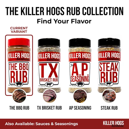 Miniatura 8 de Killer Hogs The BBQ Rub Championship Grill Condimento para carne de res, bistec, hamburguesas, cerdo y pollo 5 libras