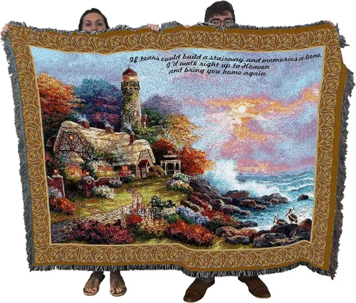 Miniatura 18 de Pure Country Weavers Manta con texto en inglés «Wherever A Beautiful Soul Has Been, There is A Trail of Beautiful Memories», tapiz de regalo