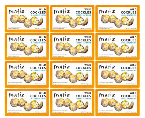 Miniatura 7 de Matiz Berberechos silvestres españoles de Galicia, España en salmuera natural de sal marina (4 oz.) Berberechos españoles, almejas pequeñas