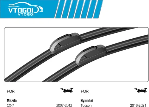 Miniatura 3 de VTOGOI Juego de Limpiaparabrisas con Limpiaparabrisas Trasero para Hyundai Tucson 2016-2021, Repuesto Automotriz de Limpiaparabrisas que Cumple