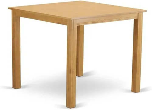 Miniatura 3 de East West Furniture CFPB3-OAK-C - Juego de pub de 3 piezas de altura de mostrador para espacios pequeños que contiene una mesa cuadrada de comedor