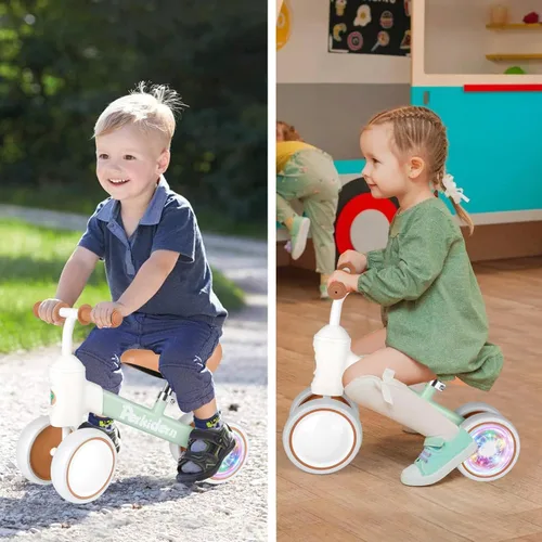 Miniatura 7 de PerKidern Baby Balance Bike for 1-2 Year Old Boys Girls, 12-24 Month Toddler Balance Bike, 4 Wheels Baby Bike Toddler First Birthday Gifts