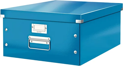 Miniatura 30 de Leitz Caja de almacenamiento A5, rango de clic y tienda 60430001 - Caja de almacenamiento pequeña, blanca A5 Azul (Ice Blue)