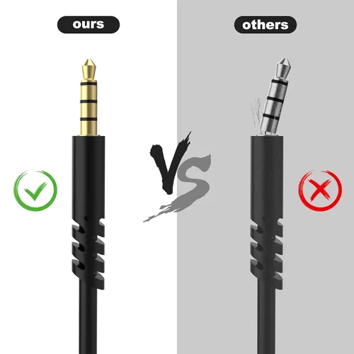 Miniatura 4 de Sqrmekoko Cable de audio de repuesto de 6.6 ft con función de control de volumen compatible con auriculares para juegos Astro A10 A30 A40 A40TR A50