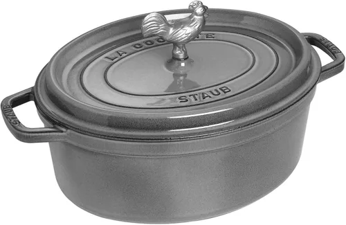 Miniatura 3 de Staub Hierro fundido Coq au Vin Cocotte de 5.75 cuartos de galón - Albahaca, Hecho en Francia